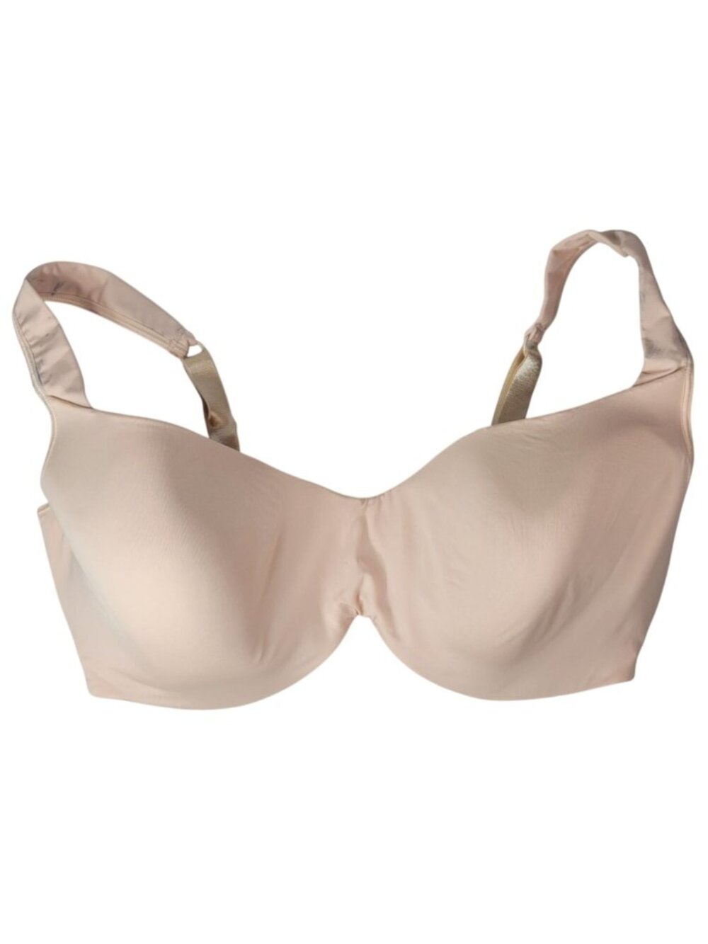 Bali Wide Strap Bra Tan 42DD Seamless Adj Full Coverage Underwire 3710 READ